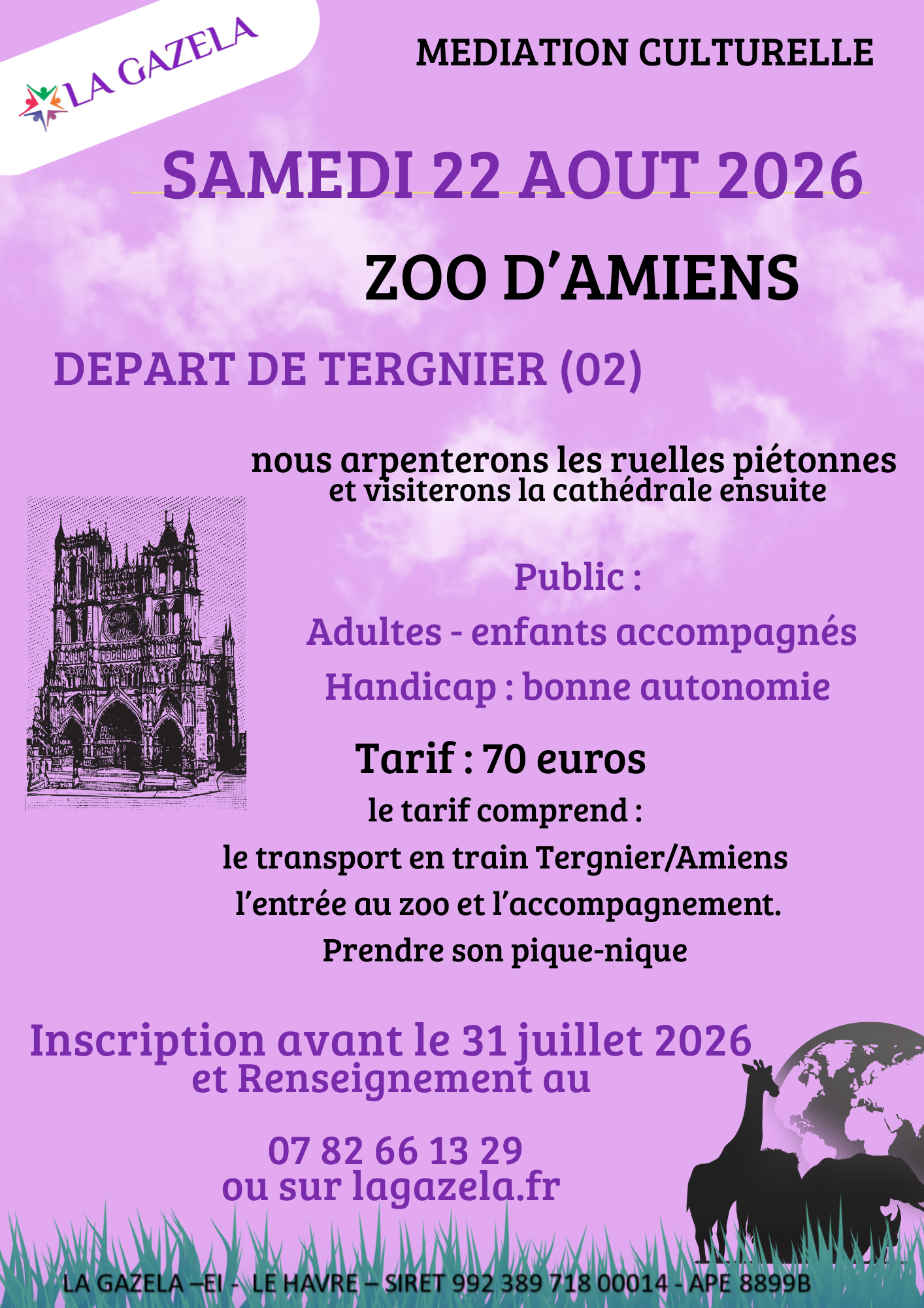 Découverte d&rsquo;Amiens – Zoo et Cathédrale  (HAUT DE FRANCE)